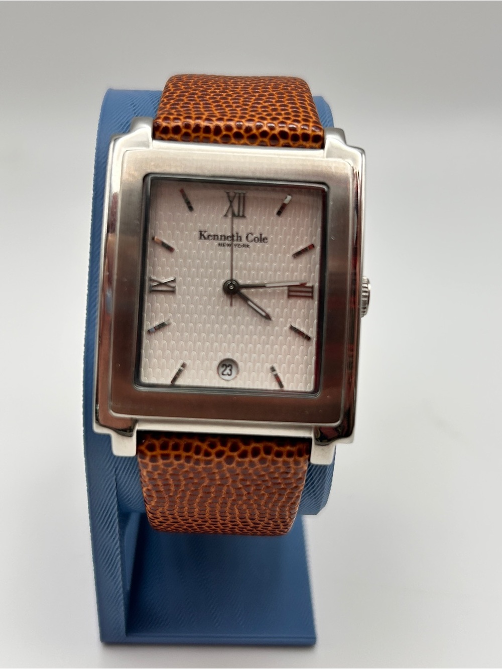 Kenneth Cole New York Square Tank woman’s Quartz Watch Stainless Leather Band